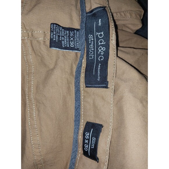 PD&C Slim Stretch Pants Size 36x30 Brown (Actual 38x28) - Picture 5 of 6